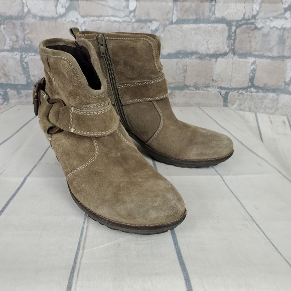 Josef Seibel Harness Sage Green Ankle Boots Size 39/8-8.5 Festival Cowgirl - Picture 4 of 16
